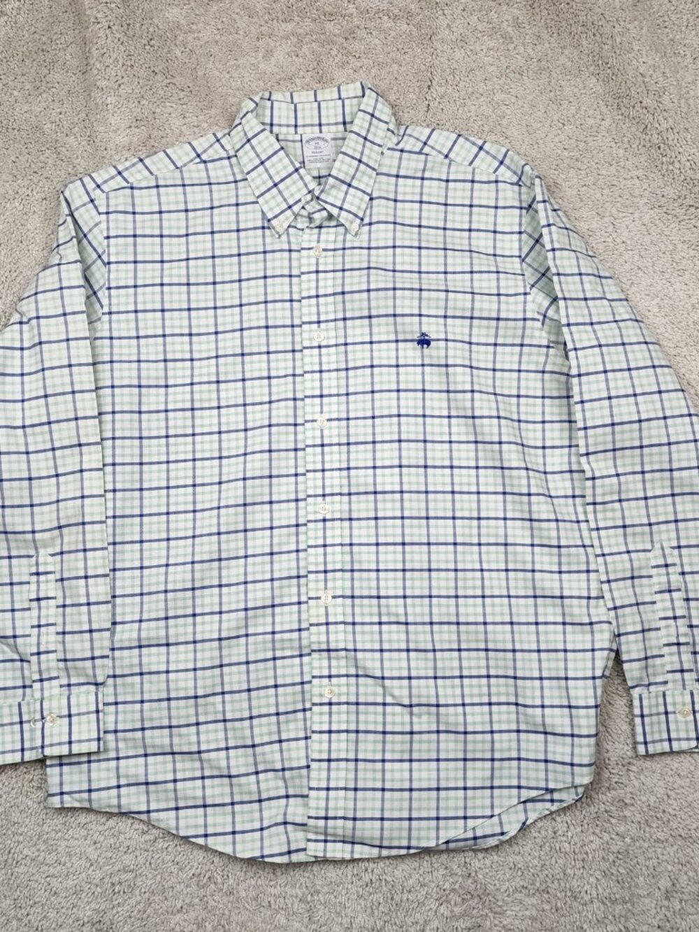Brooks Brothers Button Down Shirt Mens Size XL Regent Oxford All Supima 100% - Picture 2 of 6